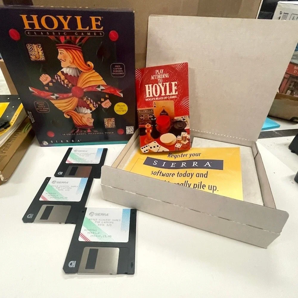 Hoyle Classic Games PC Big Box - Complete CIB (1995) Rare Floppy Laptop Edition